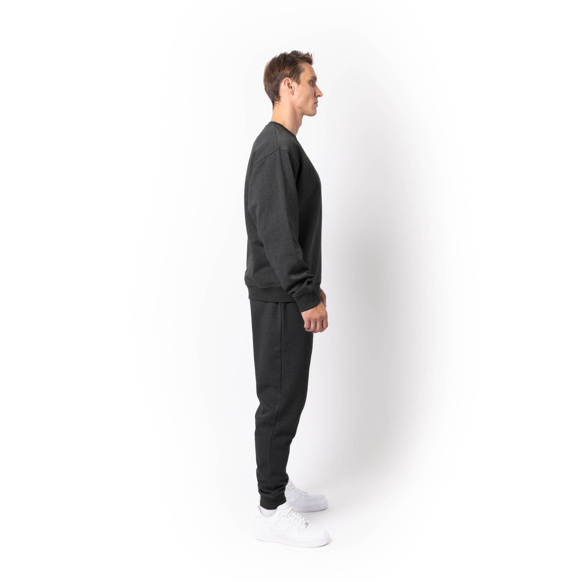 HERO-1020 Unisex Blank Crewneck Sweatshirt - Dark Heather 1020 2023 Spring Sales Adult Black Crewneck HERO Tops Unisex