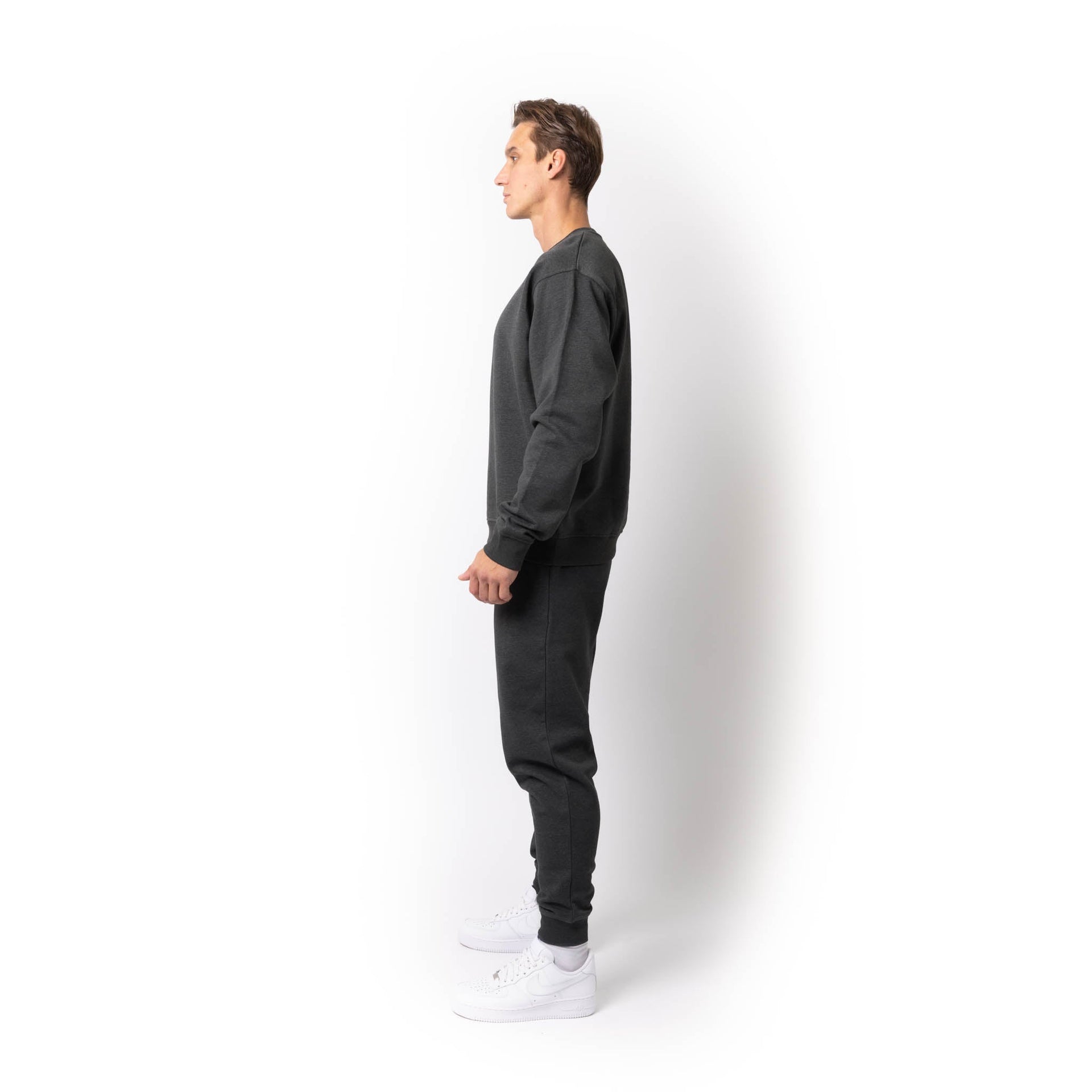 HERO-1020 Unisex Blank Crewneck Sweatshirt - Dark Heather 1020 2023 Spring Sales Adult Black Crewneck HERO Tops Unisex