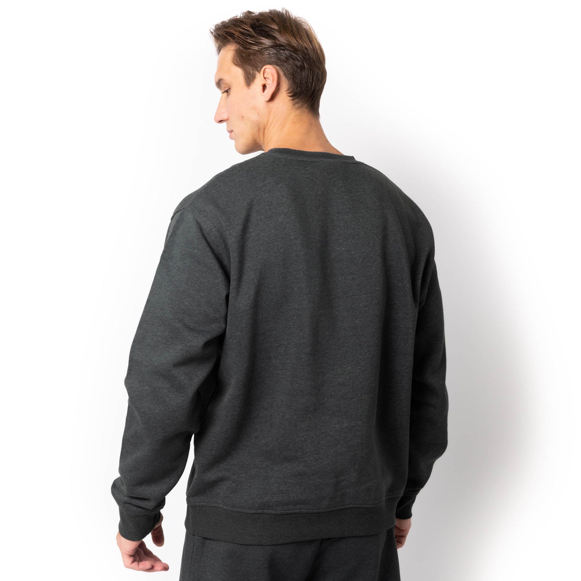 HERO-1020 Unisex Blank Crewneck Sweatshirt - Dark Heather 1020 2023 Spring Sales Adult Black Crewneck HERO Tops Unisex