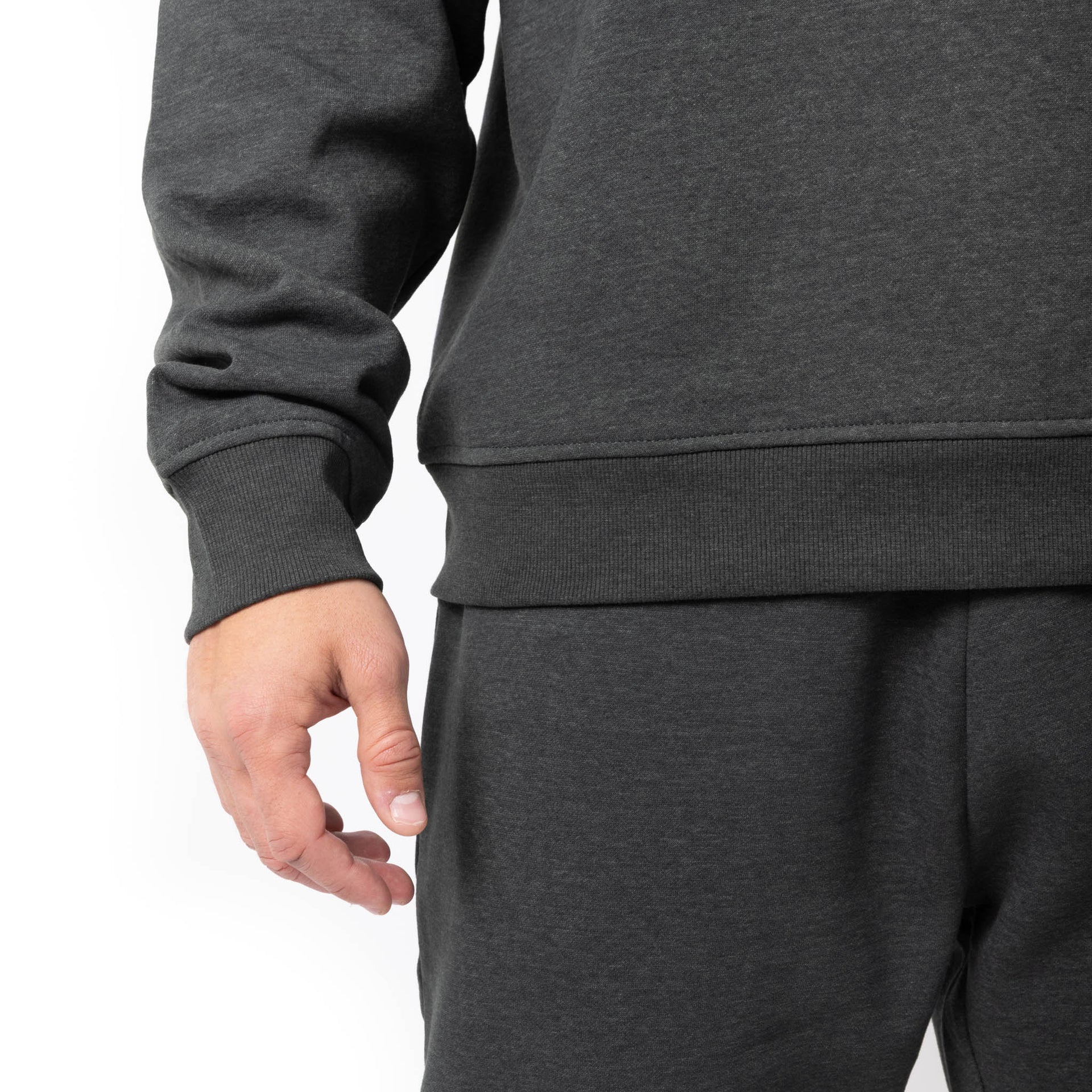 HERO-1020 Unisex Blank Crewneck Sweatshirt - Dark Heather 1020 2023 Spring Sales Adult Black Crewneck HERO Tops Unisex