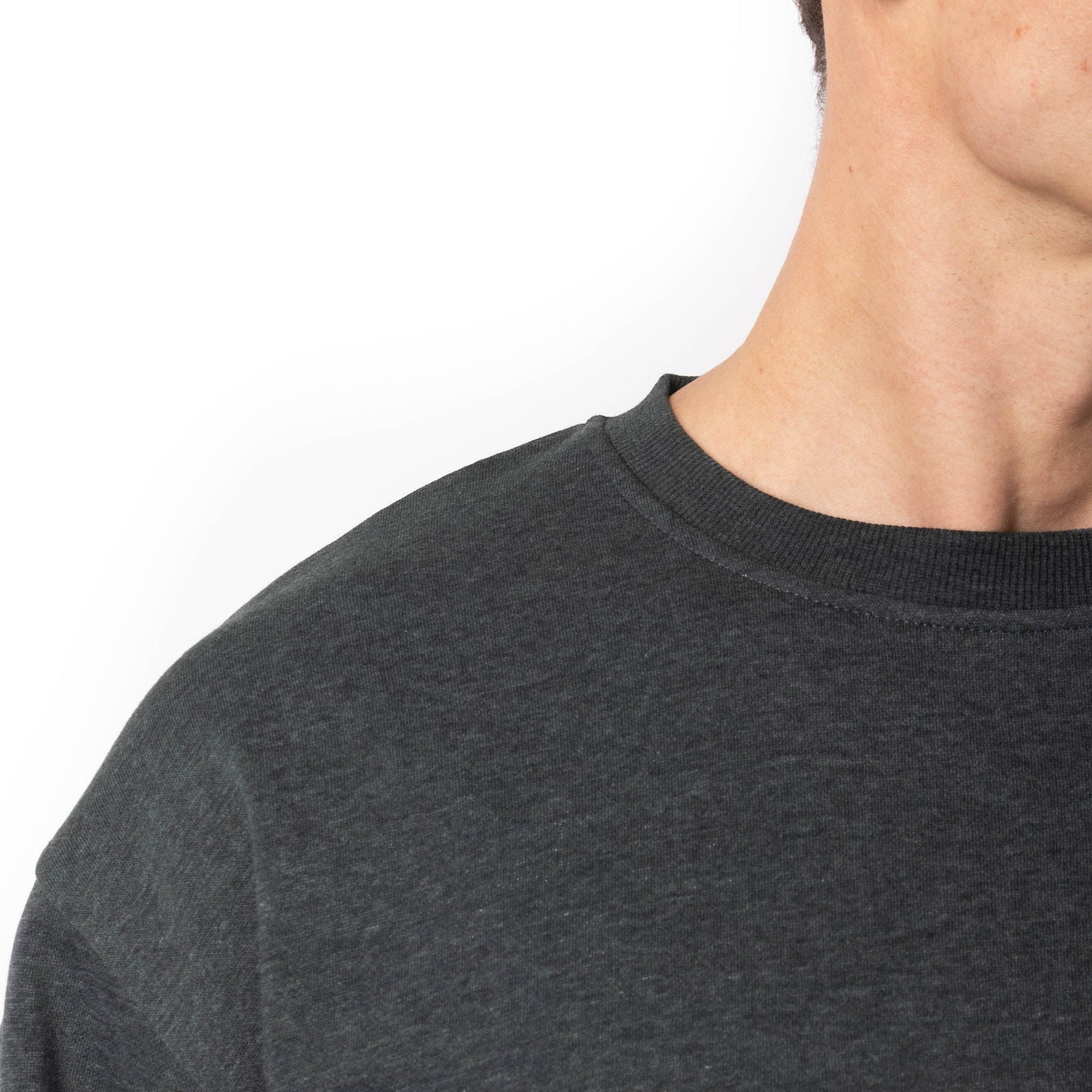 HERO-1020 Unisex Blank Crewneck Sweatshirt - Dark Heather 1020 2023 Spring Sales Adult Black Crewneck HERO Tops Unisex