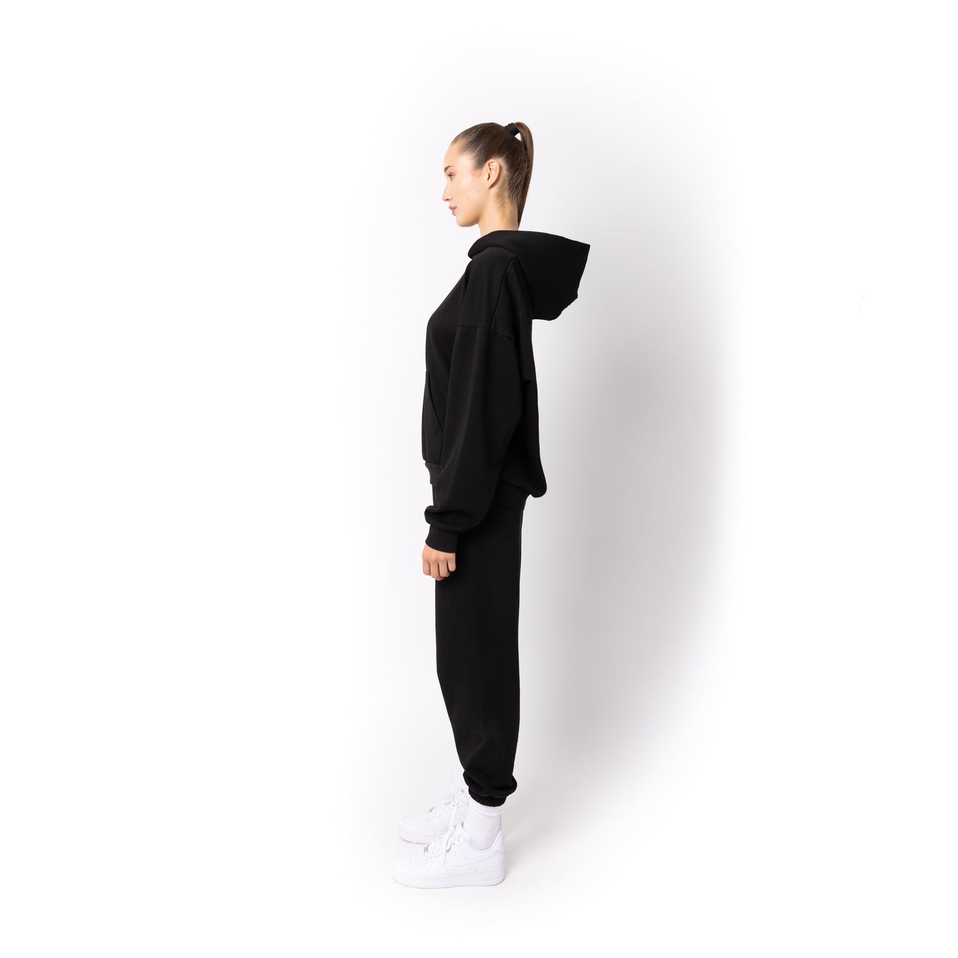 HERO-2120 Unisex Drop Shoulder Pullover Hoodie - Black 2120 Adult Black HERO Tops Unisex