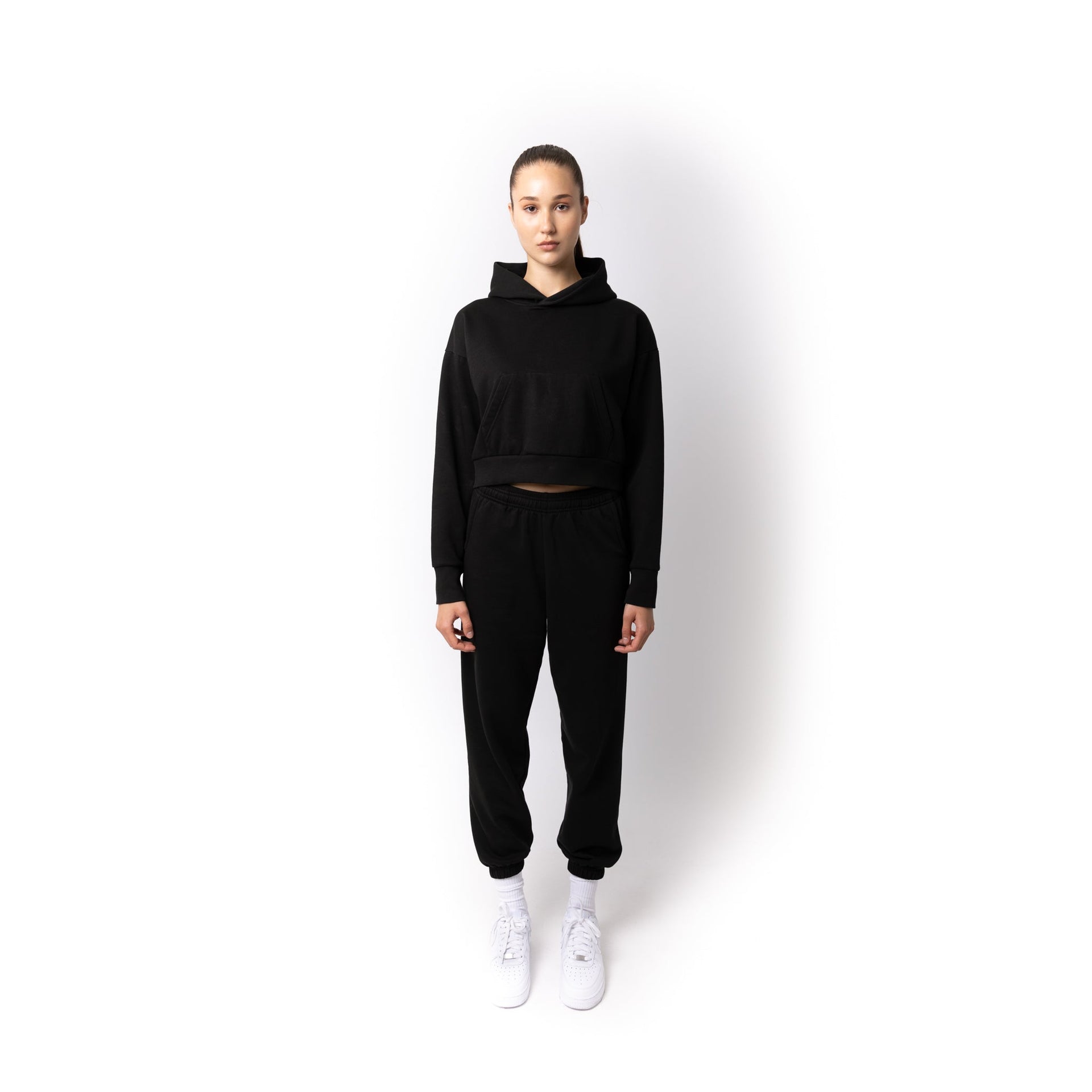 HERO-2120C Cropped Drop Shoulder Pullover Hoodie - Black 2120C 3XL 4XL 5XL Adult Black HERO Tops Unisex