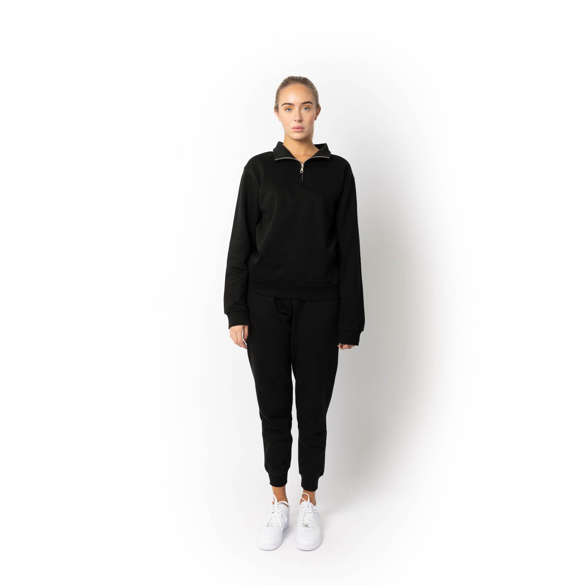 HERO-4020 Unisex Quarter Zip Sweatshirt - Black 4020 Adult Black HERO Quarter Zip Tops Unisex