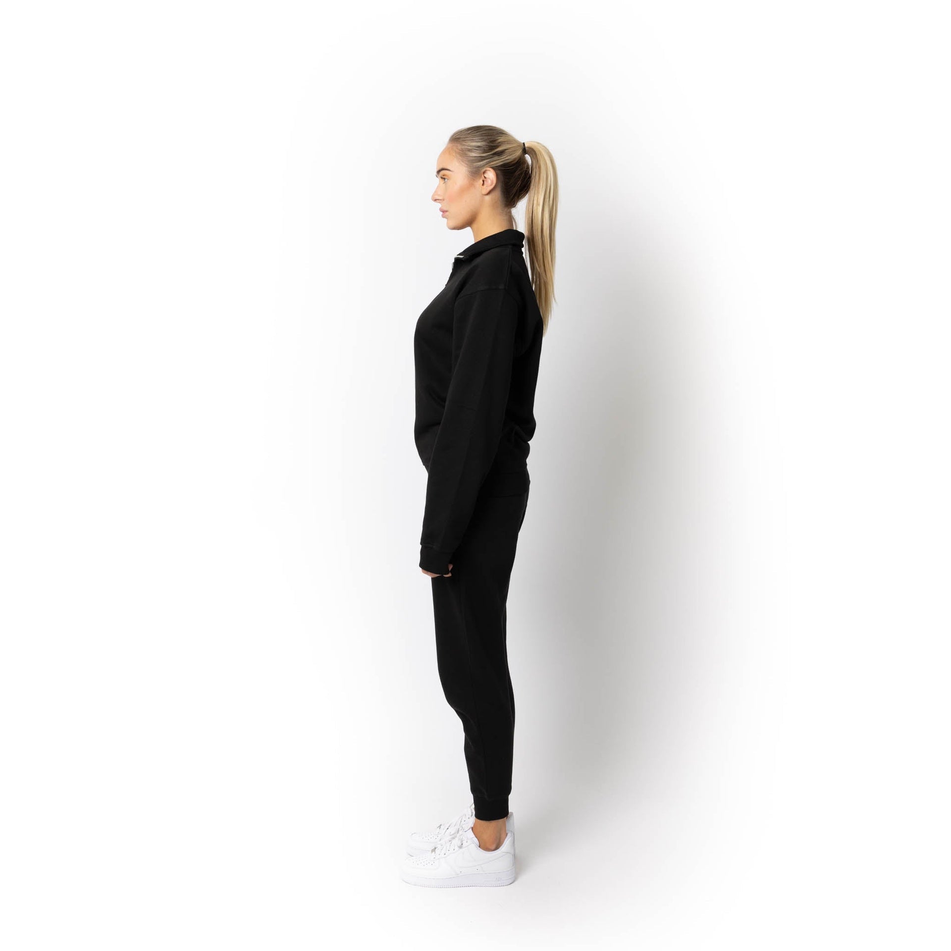 HERO-4020 Unisex Quarter Zip Sweatshirt - Black 4020 Adult Black HERO Quarter Zip Tops Unisex