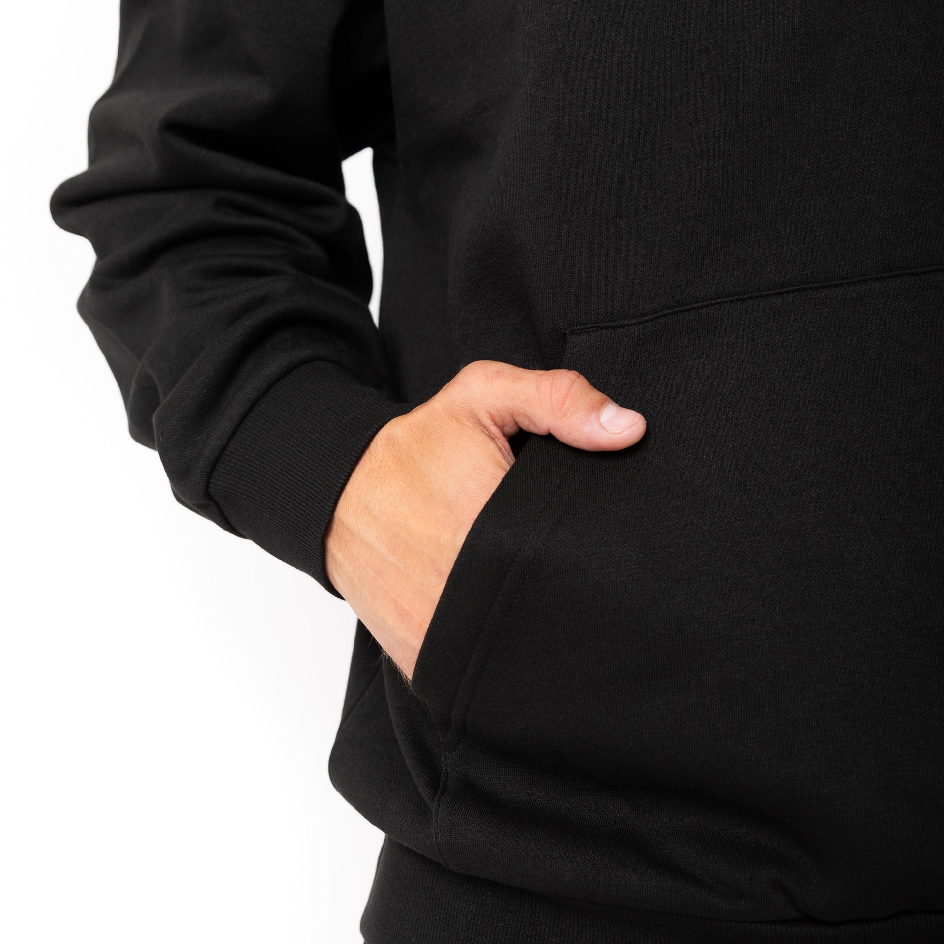 HERO-4220 Unisex Drop Shoulder Scuba 1/2 Zip Hoodie - Black 4220 Adult Black HERO Tops Unisex