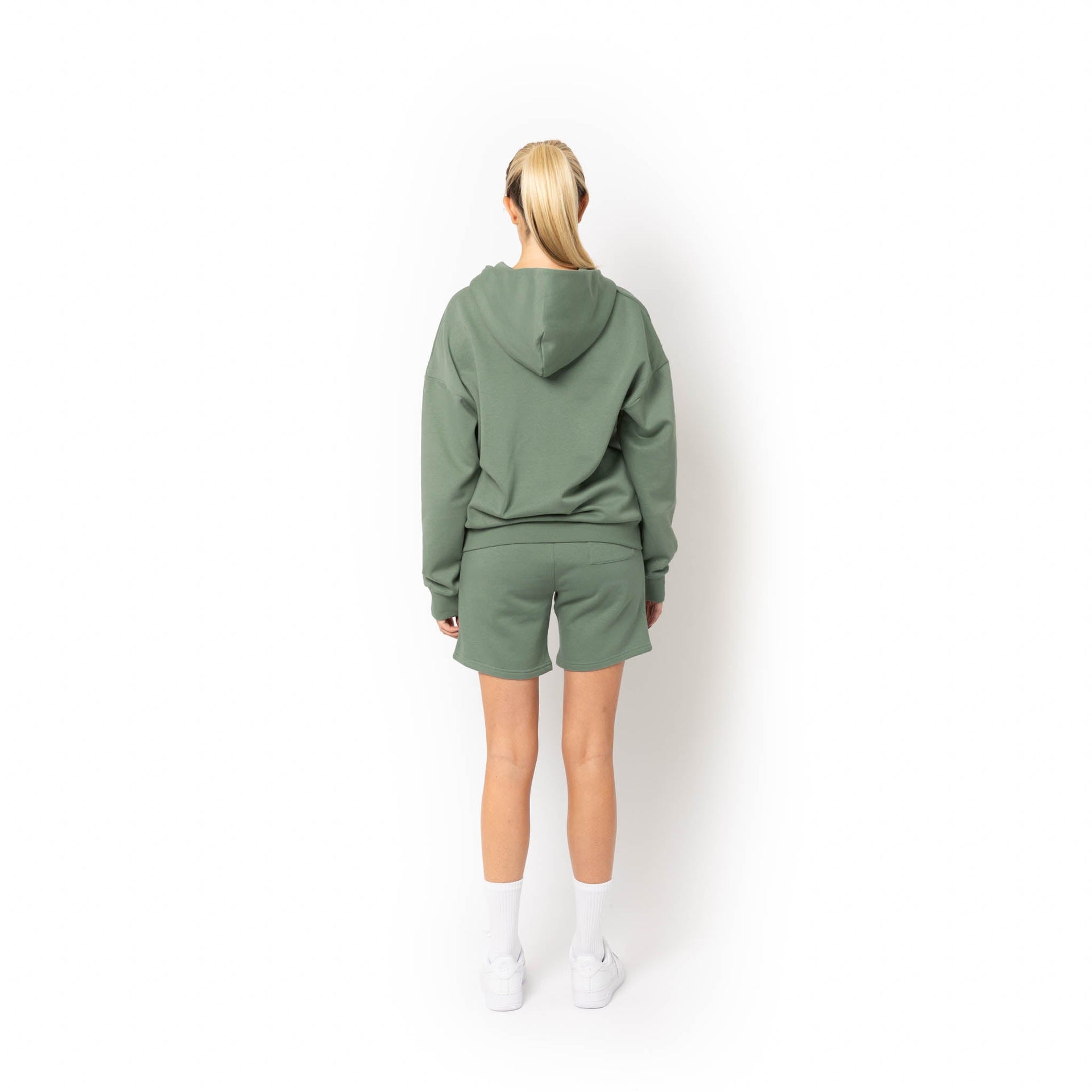 HERO-4220 Unisex Drop Shoulder Scuba 1/2 Zip Hoodie - Dusty Green 4220 Adult HERO Unisex