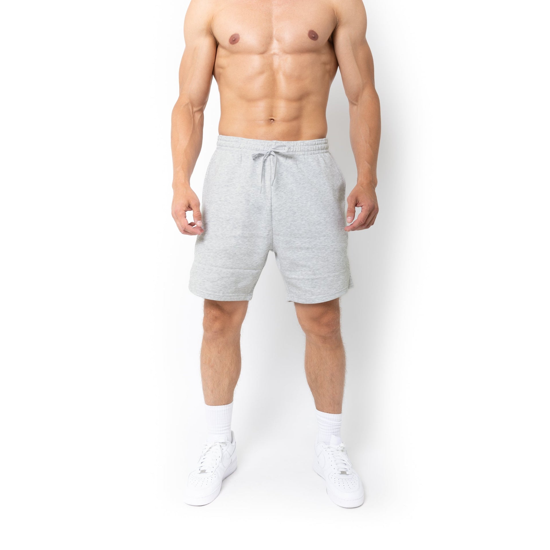 HERO-6020 7" Sweatshorts - Ash Heather 6020 Adult Bottoms HERO