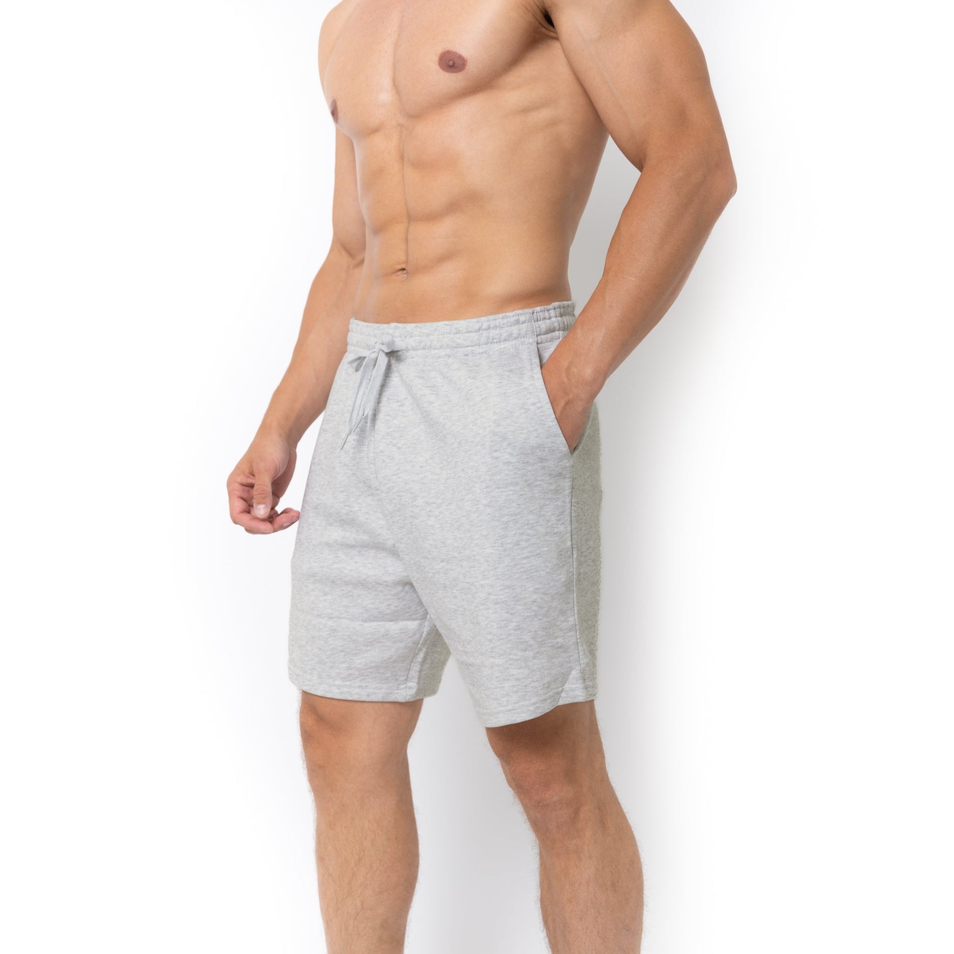 HERO-6020 7" Sweatshorts - Ash Heather 6020 Adult Bottoms HERO