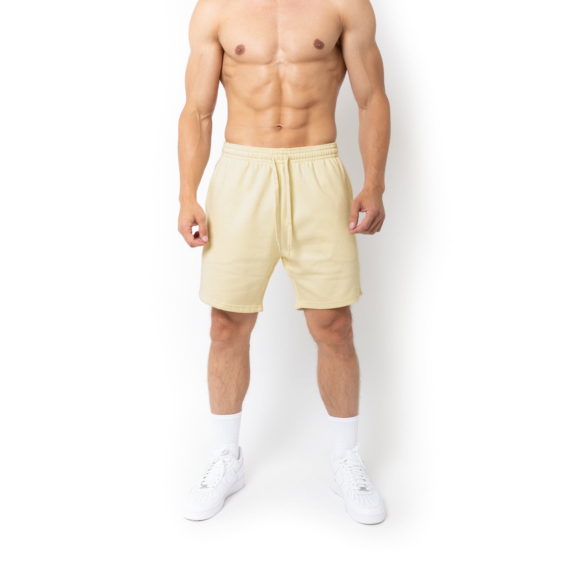 HERO-6020 7" Sweatshorts - Ivory 6020 Adult Bottoms HERO