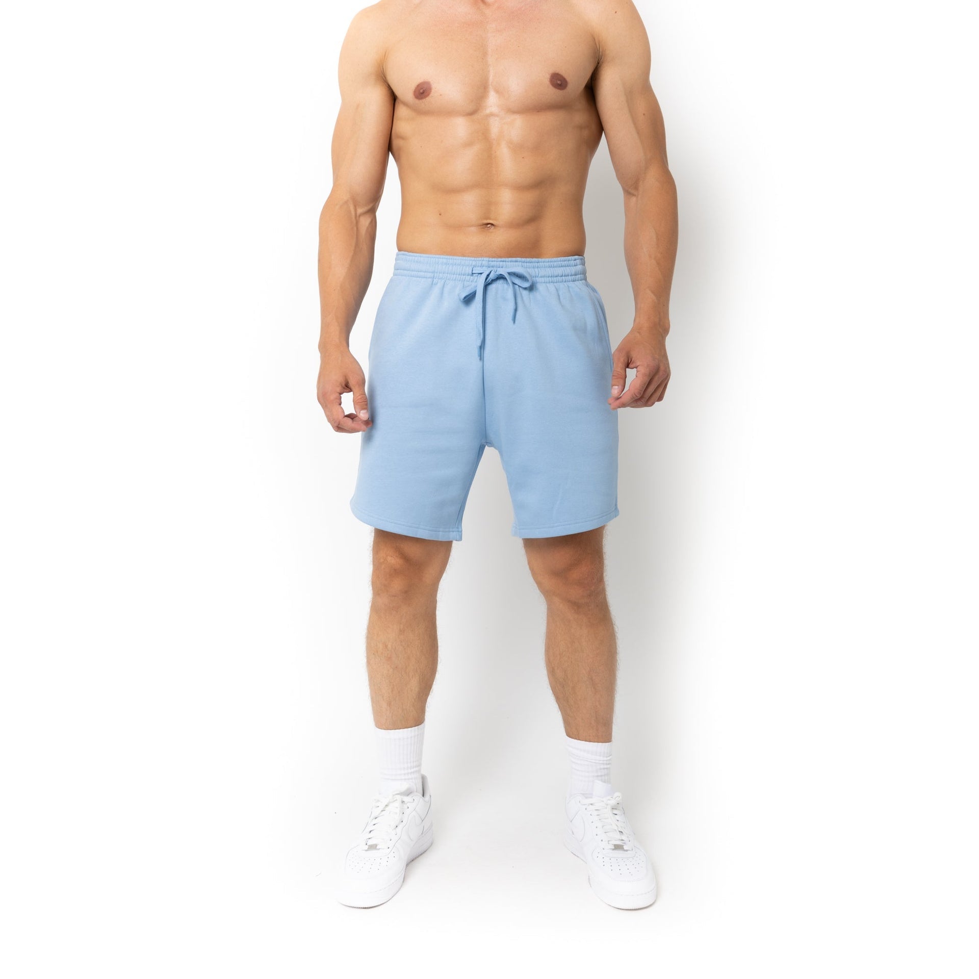 HERO-6020 7" Sweatshorts - Sky Blue 6020 Adult Bottoms HERO