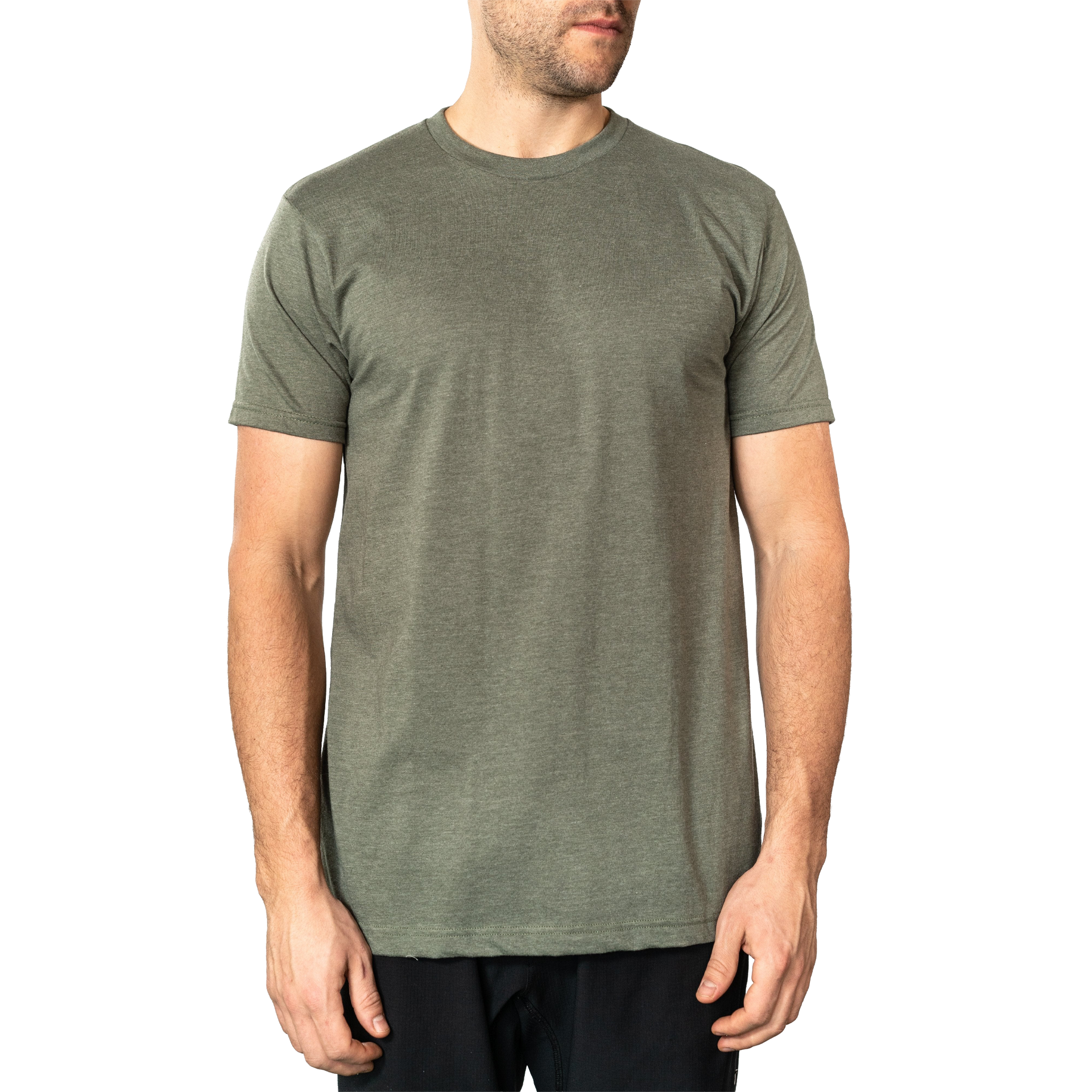 47146 - Men's London Tee's Olive Heather COTTON / POLYESTER FITTED Lightweight MEN OPTIMA REGULAR shsdchildproduct tearaway