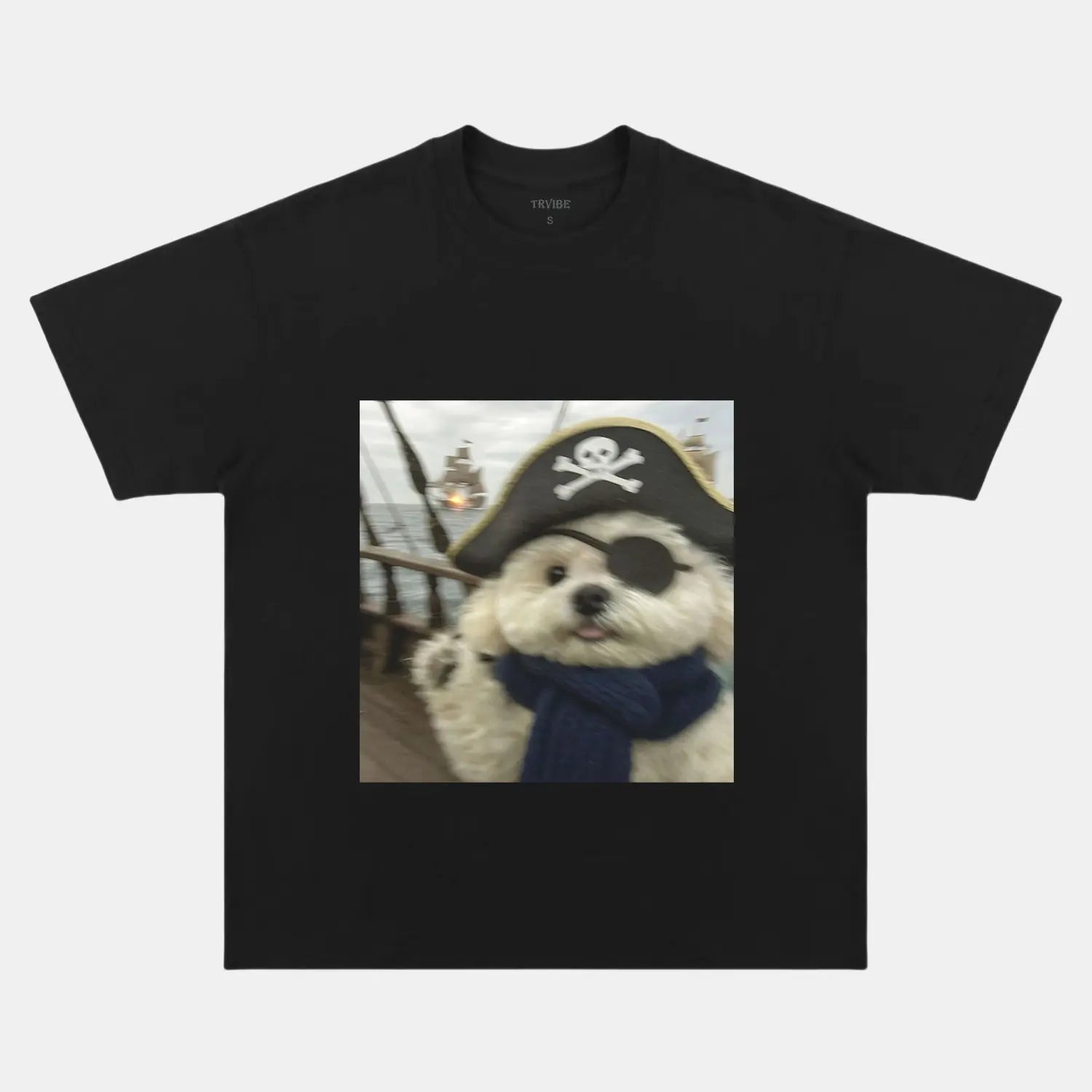 PIRATE DOG T-SHIRT FUNNY HUMOR