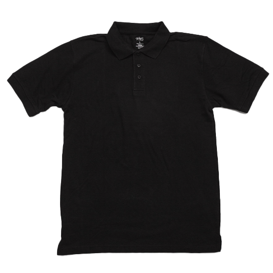 Polo - 6.2 oz Black COTTON / POLYESTER MEN MIDWEIGHT REGULAR Shaka Wear SHORTSLEEVES
