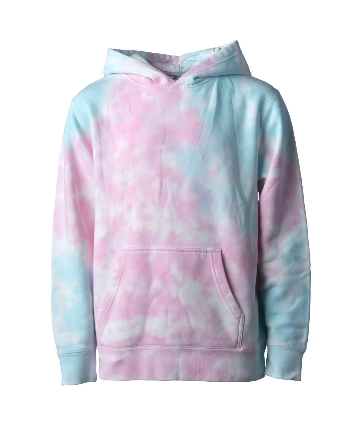 PRM1500TD - Youth Midweight Tie Dye Hooded Pullover Tie Dye Cotton Candy COTTON / POLYESTER INDEPENDENT MIDWEIGHT PULLOVERS REGULAR Tie Dye YOUTH
