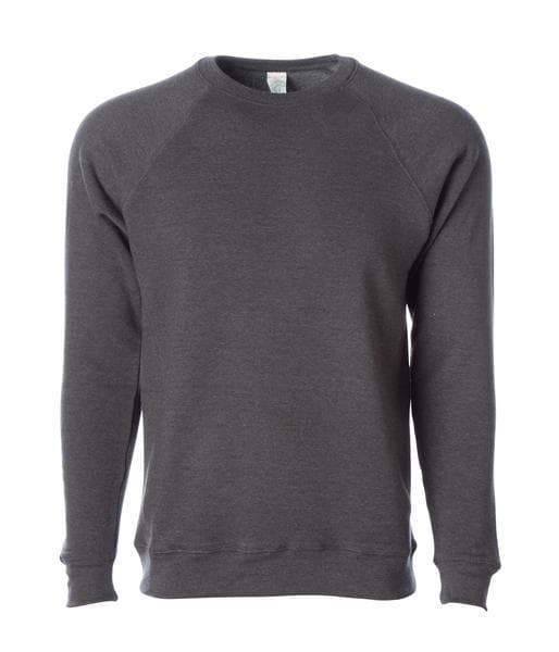 INDEPENDENT PRM30SBC, Unisex Special Blend Raglan Crew, Carbon Charcoal Heather