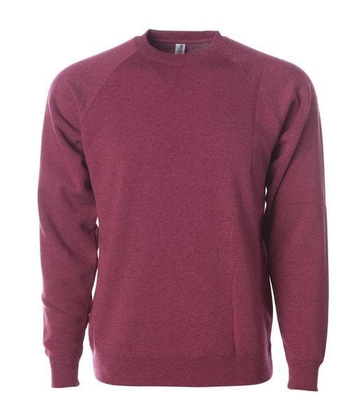 PRM30SBC - Unisex Special Blend Raglan Crew Crimson Heather BASIC FLEECE COTTON / POLYESTER crew neck CREWS FITTED fleece INDEPENDENT PREMIUM PRM PRM30 pullover RAGLAN SPECIAL BLEND sweatshirt tearaway UNISEX