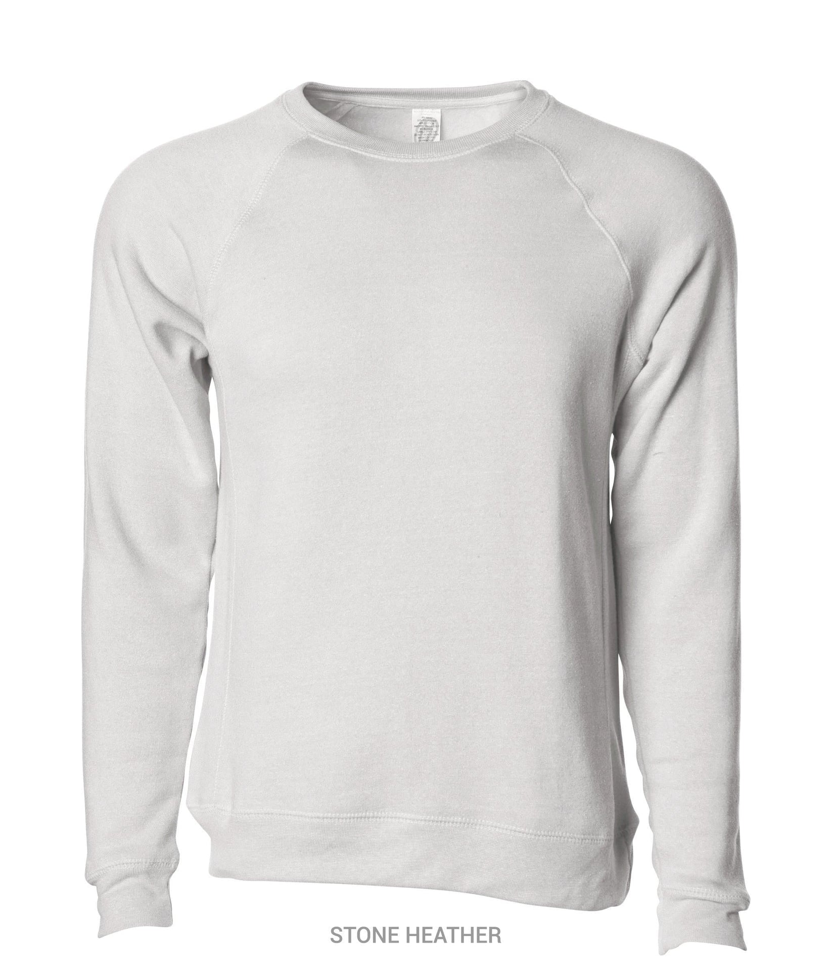 PRM30SBC - Unisex Special Blend Raglan Crew Stone Heather BASIC FLEECE COTTON / POLYESTER crew neck CREWS FITTED fleece INDEPENDENT PREMIUM PRM PRM30 pullover RAGLAN SPECIAL BLEND sweatshirt tearaway UNISEX