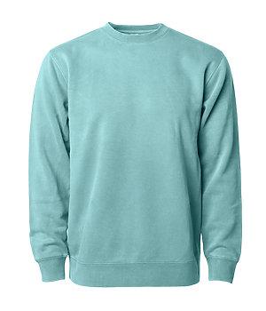 PRM3500 - Unisex Midweight Pigment Dyed Crew Neck Pigment Mint COTTON / POLYESTER INDEPENDENT MIDWEIGHT Pigment Dye PIGMENT DYES REGULAR shsdparentproduct unisex