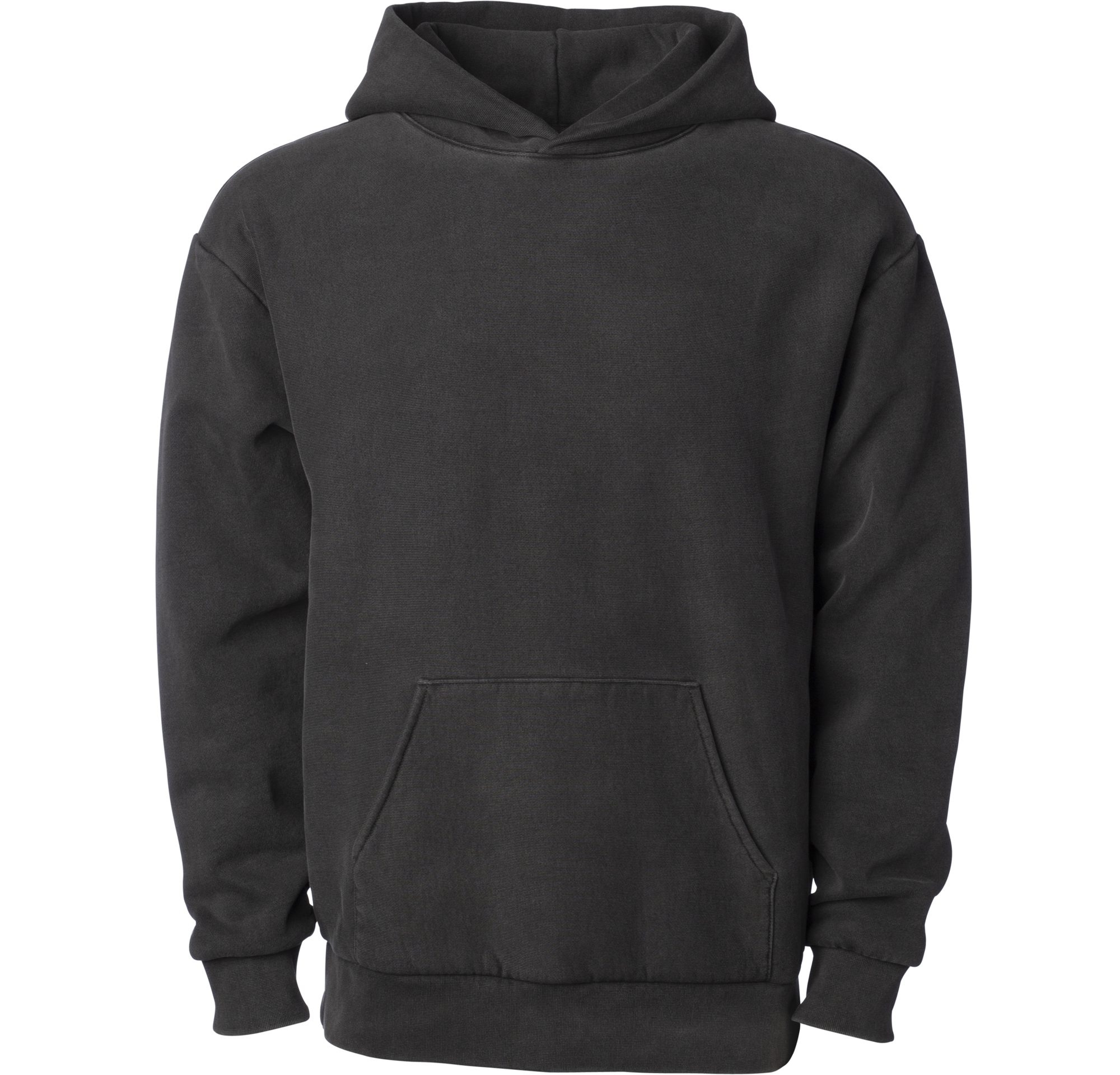 IND280SL - Avenue 280gm Midweight Pullover Hood Pigment Black AVENUE BOXY COTTON / POLYESTER DROP SHOULDER essentials IND280SL INDEPENDENT MEN MIDWEIGHT NO LACE PULLOVERS shsdchildproduct tearaway