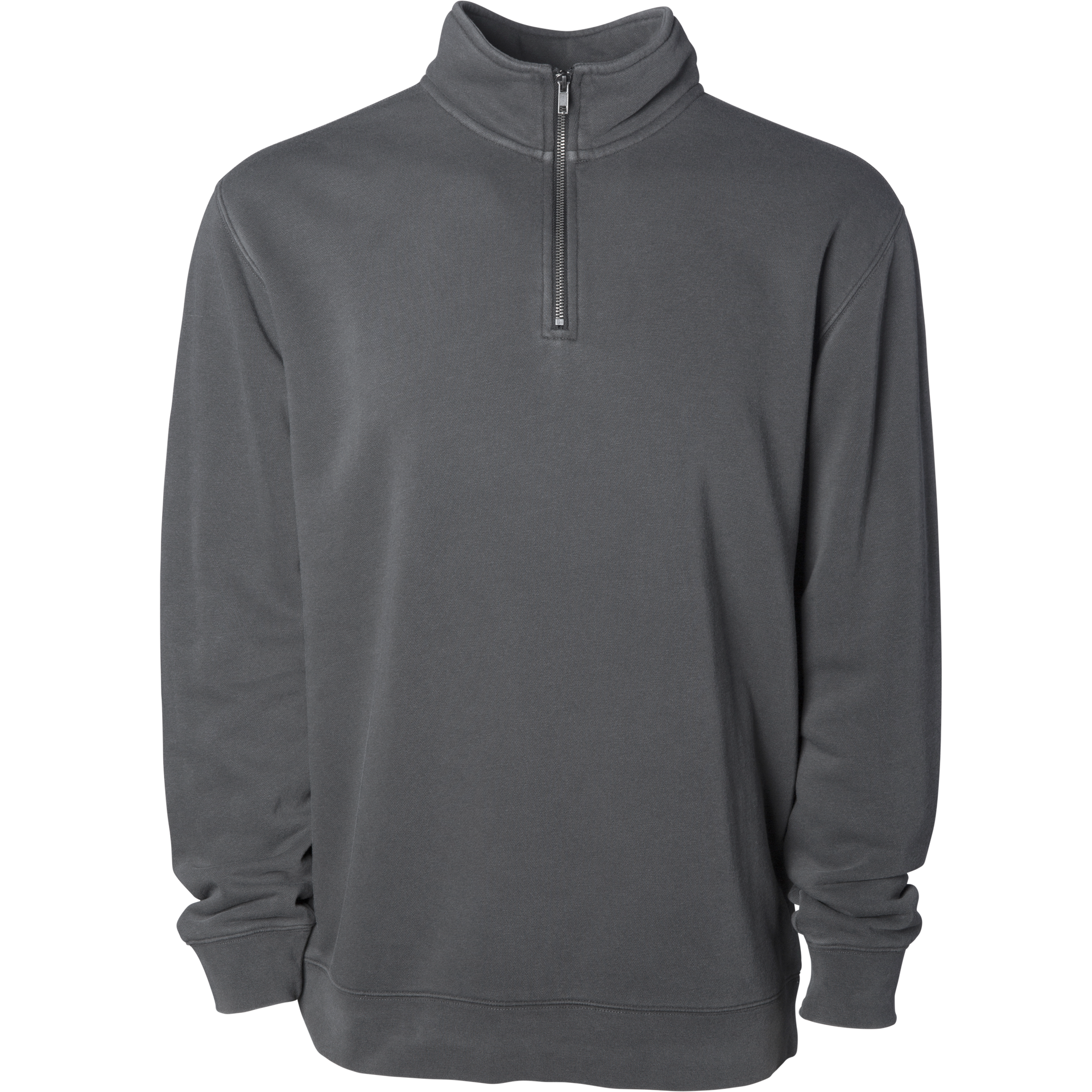 PRM4600QZ - Midweight Pigment Dye Quarter Zip Pigment Black 1/4 ZIP COTTON / POLYESTER MEN MIDWEIGHT NEW ARRIVALS newarrivals Pigment Dye PIGMENT DYES PRM4600QZ QUARTER ZIP REGULAR