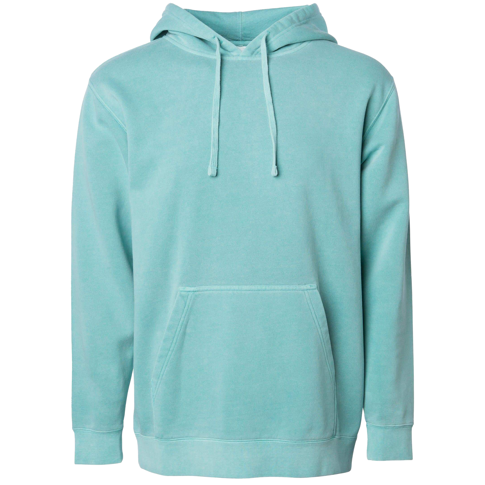 PRM4500 - Unisex Midweight Pigment Dyed Hooded Pullovers Pigment Mint COTTON / POLYESTER INDEPENDENT MIDWEIGHT Pigment Dye REGULAR shsdchildproduct UNISEX