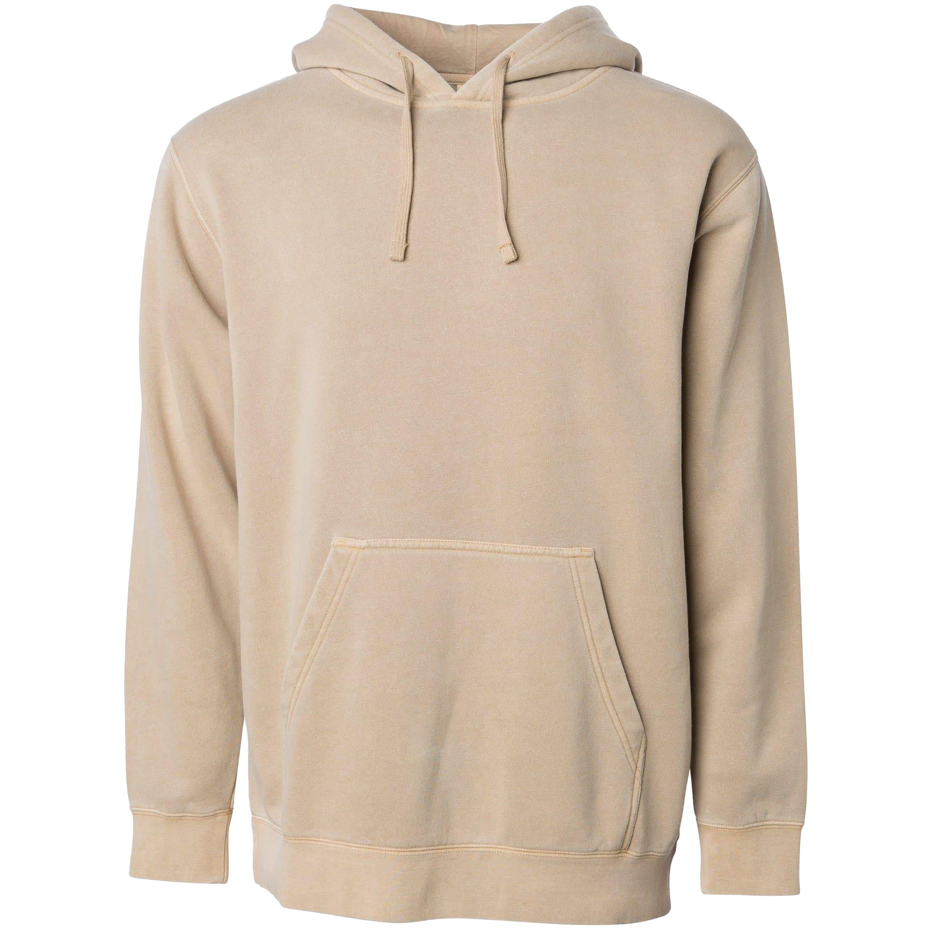PRM4500 - Unisex Midweight Pigment Dyed Hooded Pullovers Pigment Sandstone COTTON / POLYESTER INDEPENDENT MIDWEIGHT Pigment Dye REGULAR shsdchildproduct UNISEX