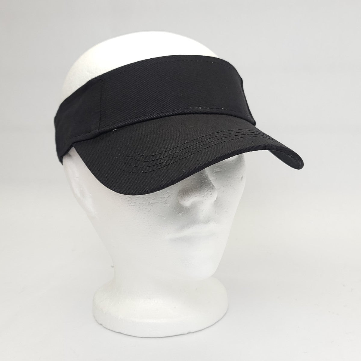 Plain Visor Cap - Various Colours, Adjustable OSFA Black Plain Cap