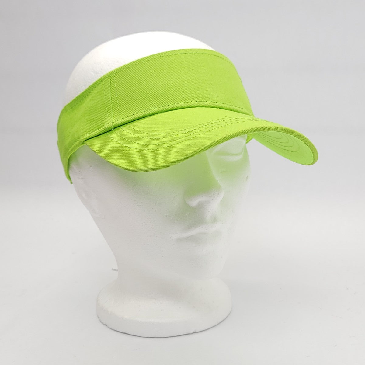 Plain Visor Cap - Various Colours, Adjustable OSFA Lime Green Plain Cap