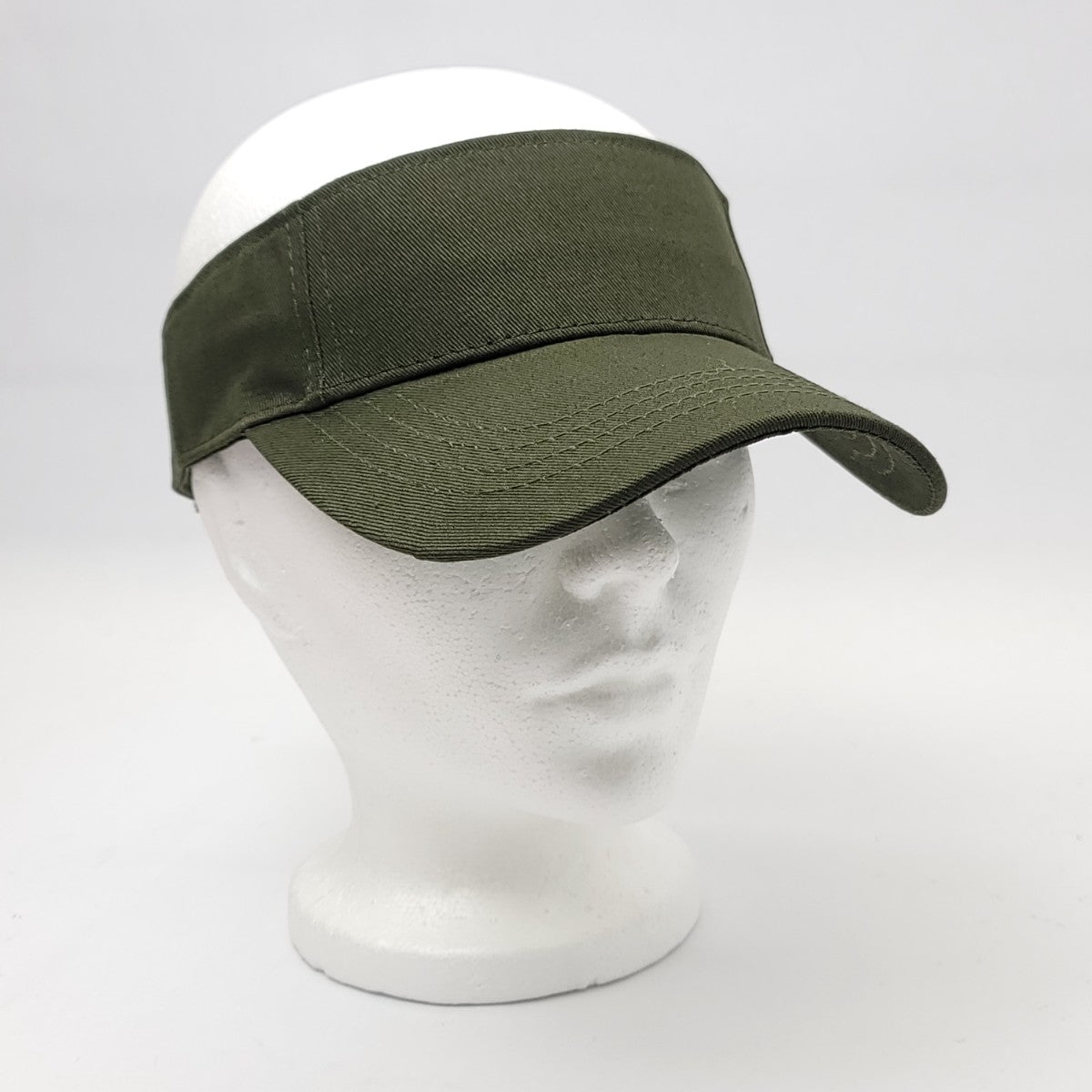 Plain Visor Cap - Various Colours, Adjustable OSFA Olive Plain Cap