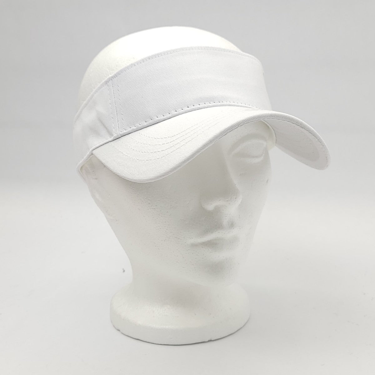 Plain Visor Cap - Various Colours, Adjustable OSFA White Plain Cap