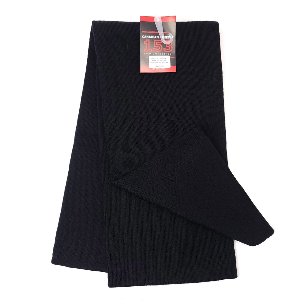 Classic Knit Scarf - Double Layer, Multi-Coloured Black OSFA Best Seller Dozen Special