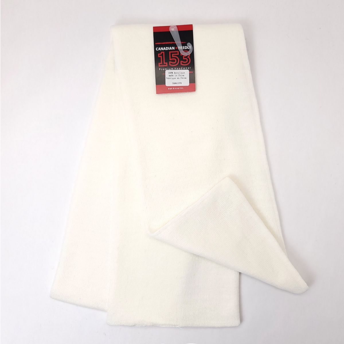 Classic Knit Scarf - Double Layer, Multi-Coloured White OSFA Best Seller Dozen Special
