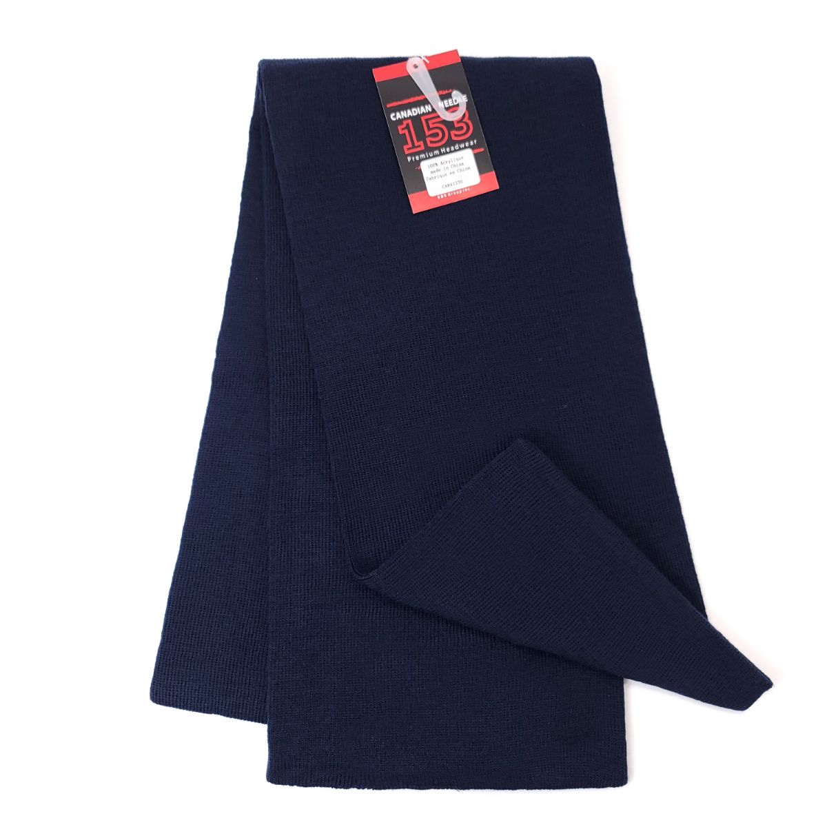 Classic Knit Scarf - Double Layer, Multi-Coloured Navy OSFA Best Seller Dozen Special