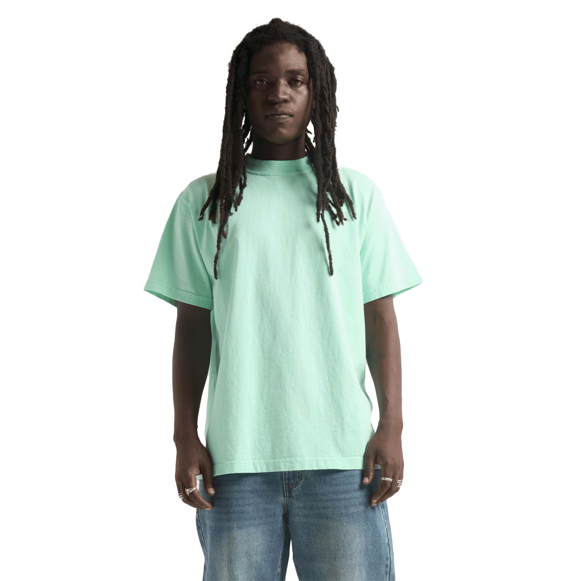 Max Heavyweight Garment Dye 7.5 oz Powder Blue COTTON GARMENT DYE GARMENT DYES Heavyweight MEN MEN TEE OVERSIZED Pigment Dye shaka Shaka Wear SHORTSLEEVES shsdchildproduct t-shirt TEE tshirts