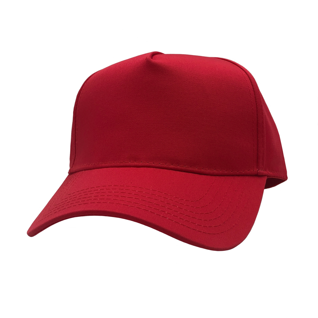 GN-1051-5P - Pro Style Cap Red One Size 5 PANELS casquette COTTON / POLYESTER CURVE hat hats headwear HIGH PROFILE NISSI nissi caps SNAPBACK STRUCTURED UNISEX