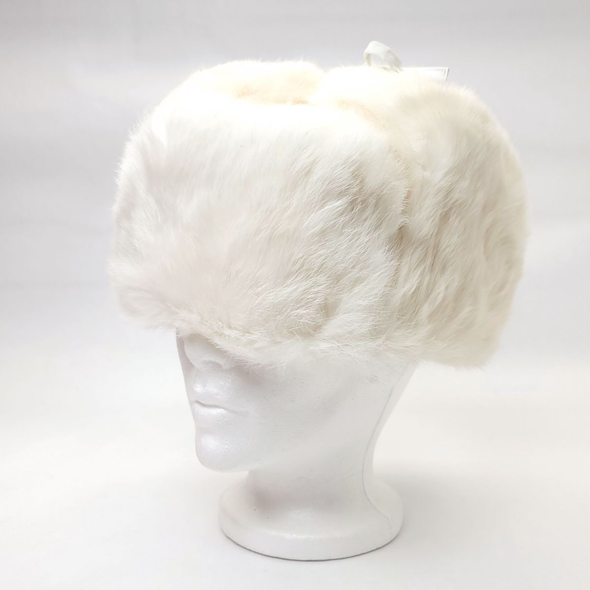 Rabbit Fur Trapper Hat with Puffer Lining- Multi-Coloured
