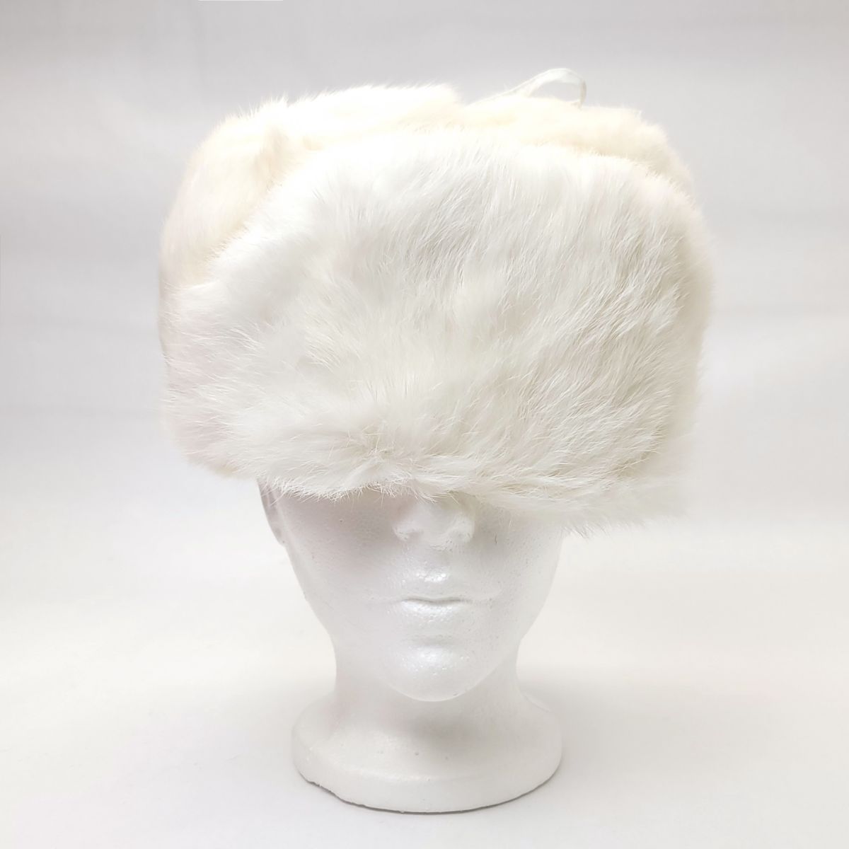 Rabbit Fur Trapper Hat with Puffer Lining- Multi-Coloured