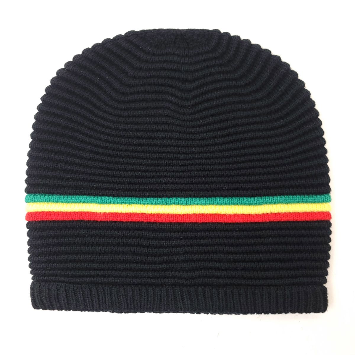 RASTA Knitted Beanie- R0001GYR, Cotton, OSFA Black OSFA