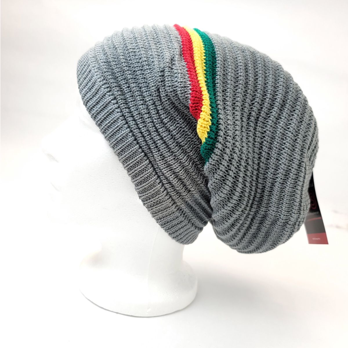 RASTA Knitted Beanie- R0001GYR, Cotton, OSFA