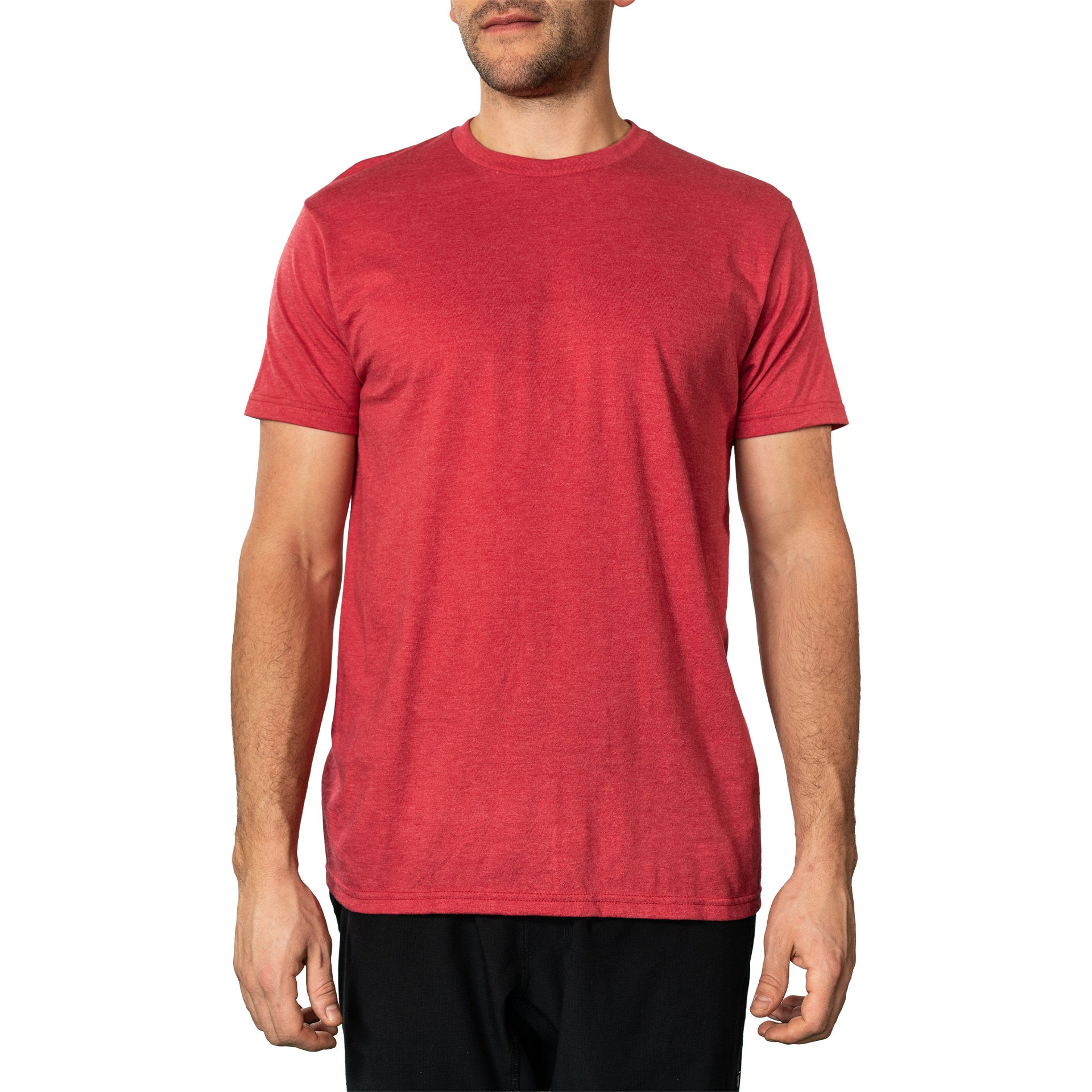 47146 - Men London Tees Red Heather CLOSEOUT COTTON / POLYESTER FITTED Lightweight MEN ON SALE OPTIMA REGULAR tearaway TEES