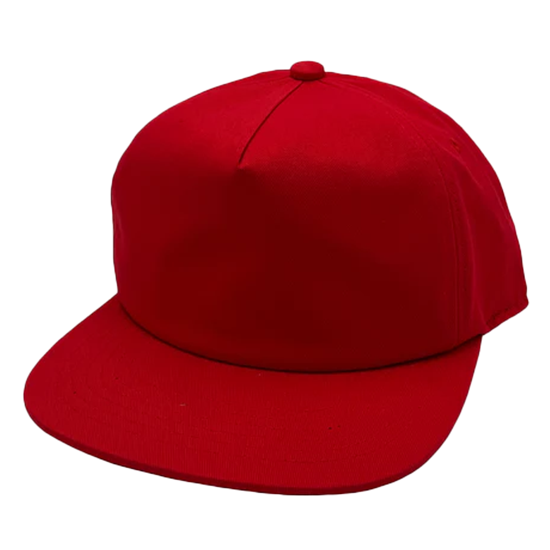 GNV-1040SB - 5 Panels Mid Profile Flat Bill Red One Size 5 PANELS 5 PANELS - UNSTRUCTURED COTTON FLAT mid profile nissi caps SNAPBACK UNISEX UNSTRUCTURED