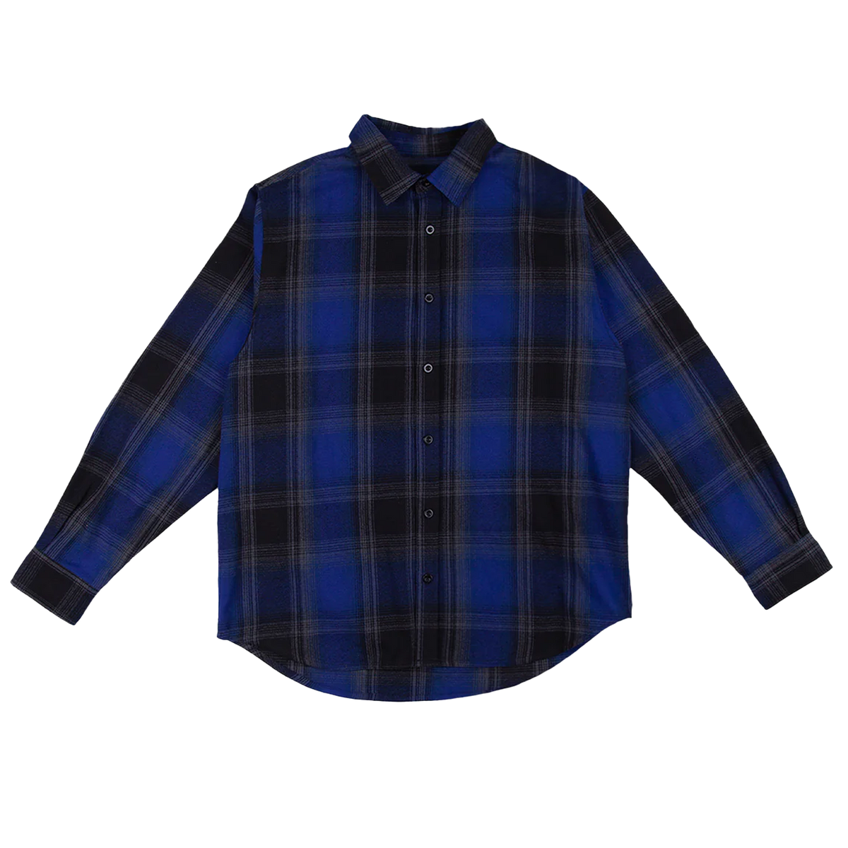 SHAKA WEAR Plaid Flannel Overshirt, Shirts, Royal Black