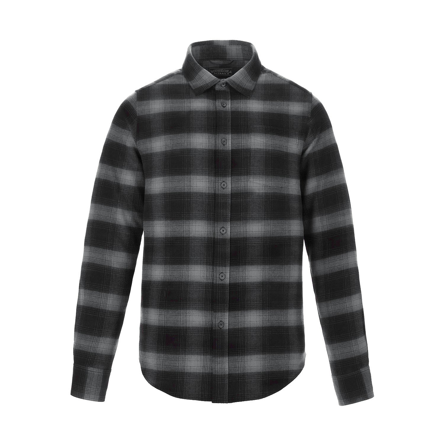 S04505 - Cabin - Men's Brushed Flannel Shirt Grey Black S S 04505 4505 adult mens Muskoka Trail plaid
