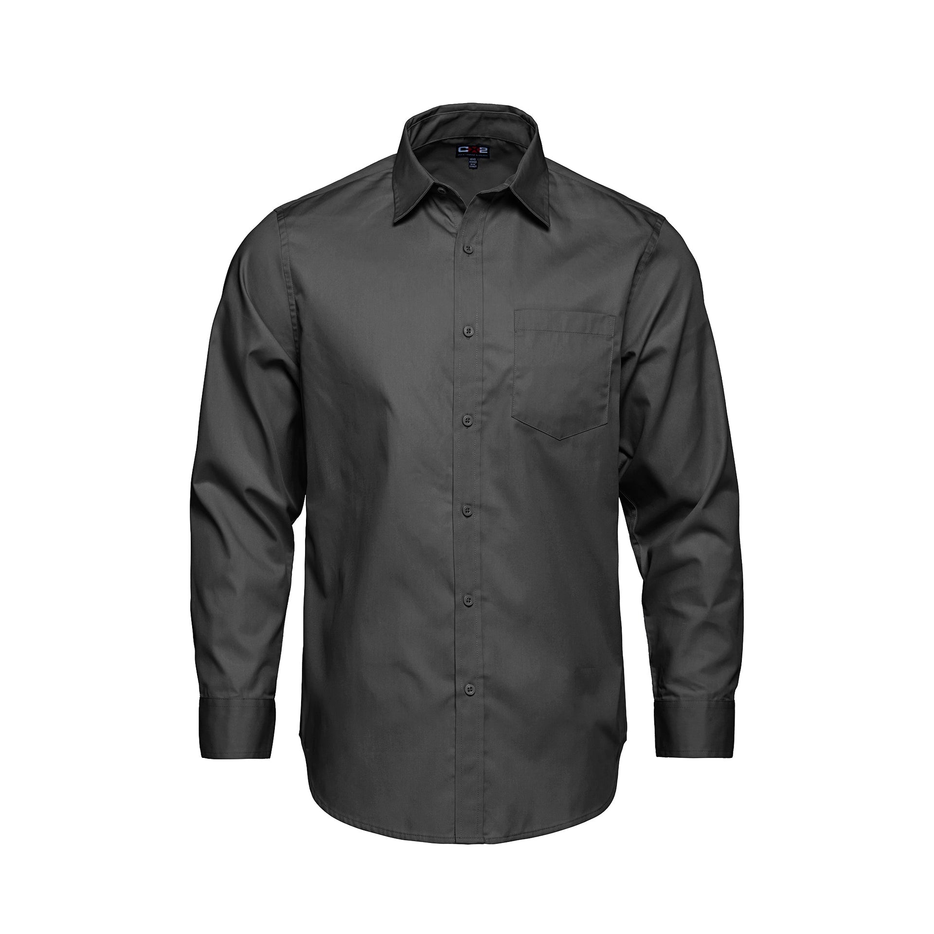 S04600 - Camden - Men's Poly-Cotton Twill Long Sleeve Easy-Care Shirt Grey 4600 __label:END AUG __label:NEW D610 long sleeve woven S04600 S4600 woven shirt