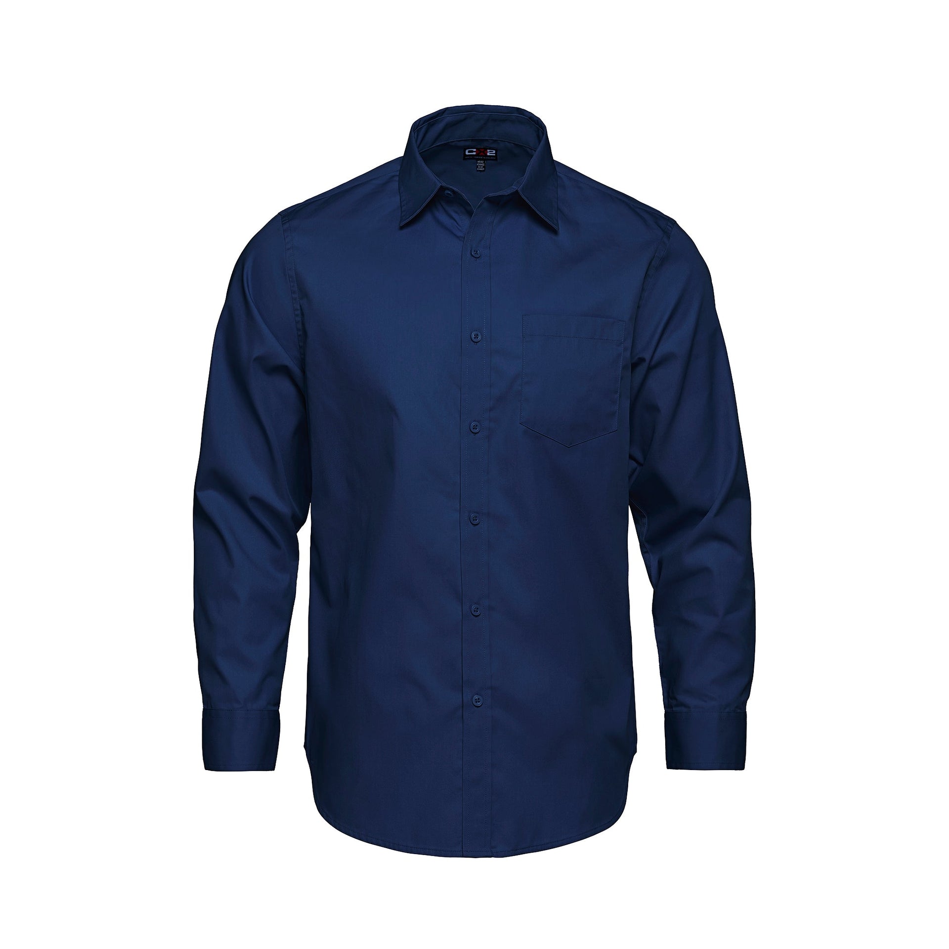 S04600 - Camden - Men's Poly-Cotton Twill Long Sleeve Easy-Care Shirt Navy 4600 __label:END AUG __label:NEW D610 long sleeve woven S04600 S4600 woven shirt