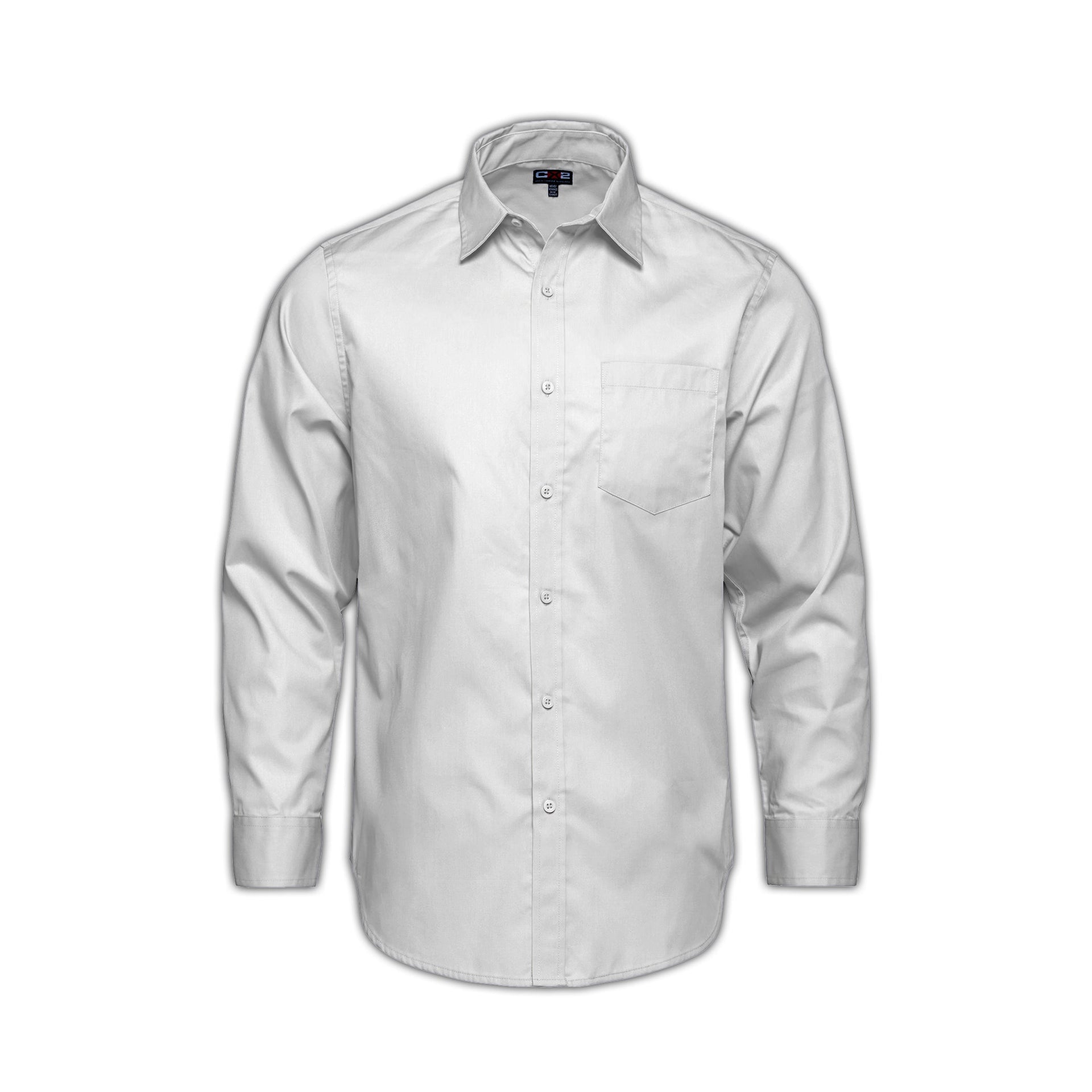 S04600 - Camden - Men's Poly-Cotton Twill Long Sleeve Easy-Care Shirt White 4600 __label:END AUG __label:NEW D610 long sleeve woven S04600 S4600 woven shirt