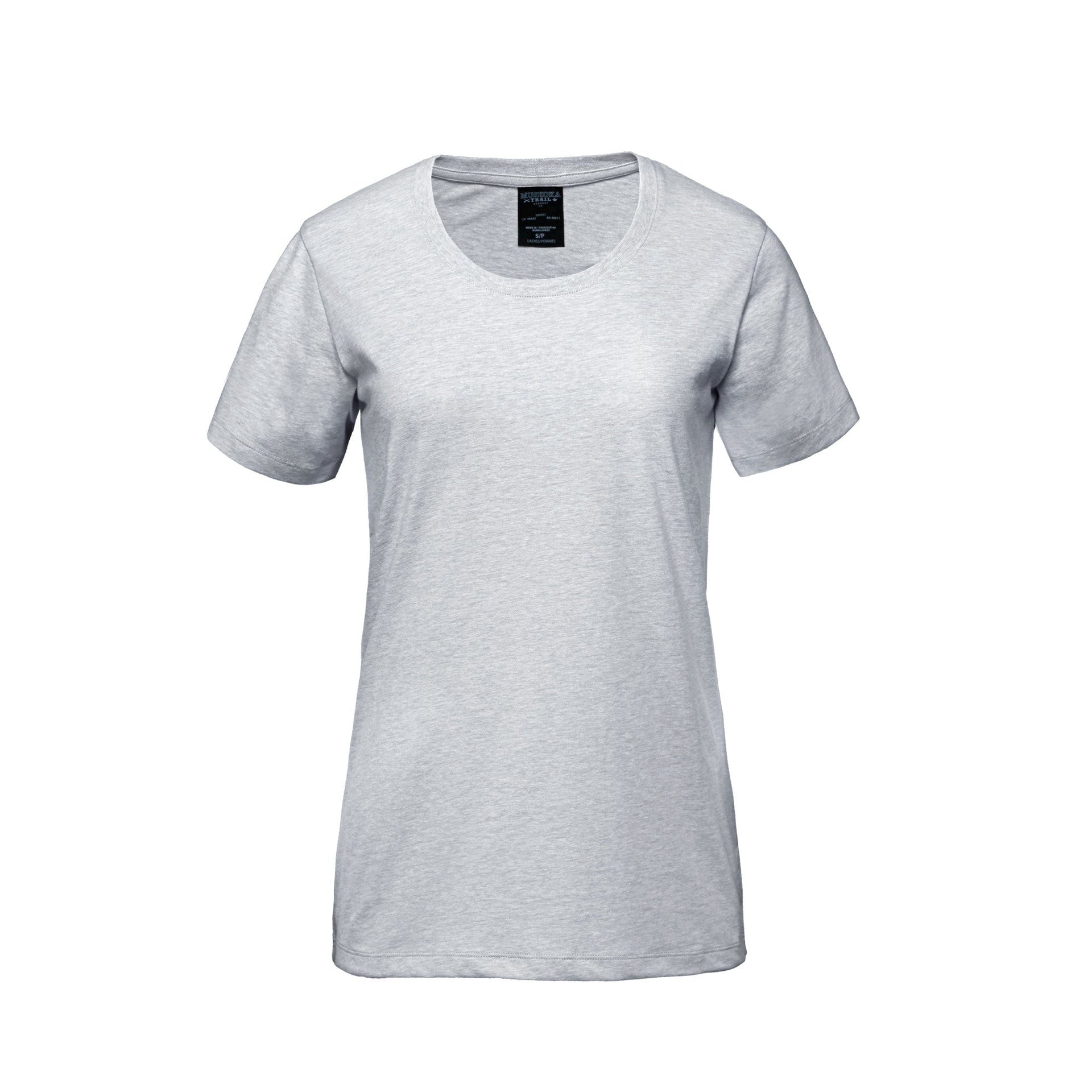 S05501 - Harmony - Ladies Organic Cotton Scoop Neck T-Shirt Athletic Grey Heather 5501 __label:IN-STOCK bella canvas koi next level organic threadfast