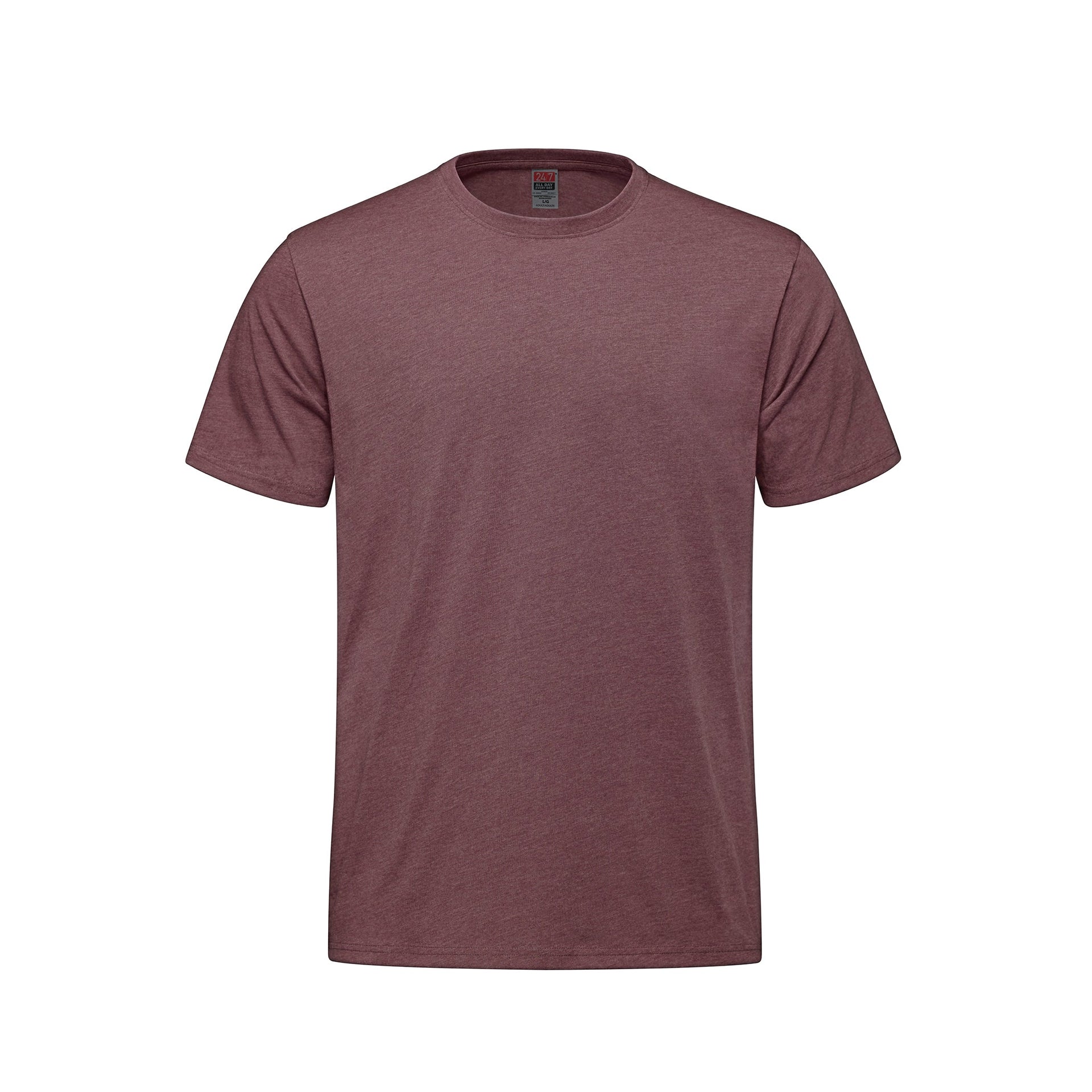 S5650Y - Sprint - Youth 50/50 Cotton/Polyester Crewneck T-Shirt Maroon Heather 5650 5650y 5652y __label:IN-STOCK atc5050 atc5050y g800 g8000 gildan 8000 s05650 s5650 s5652