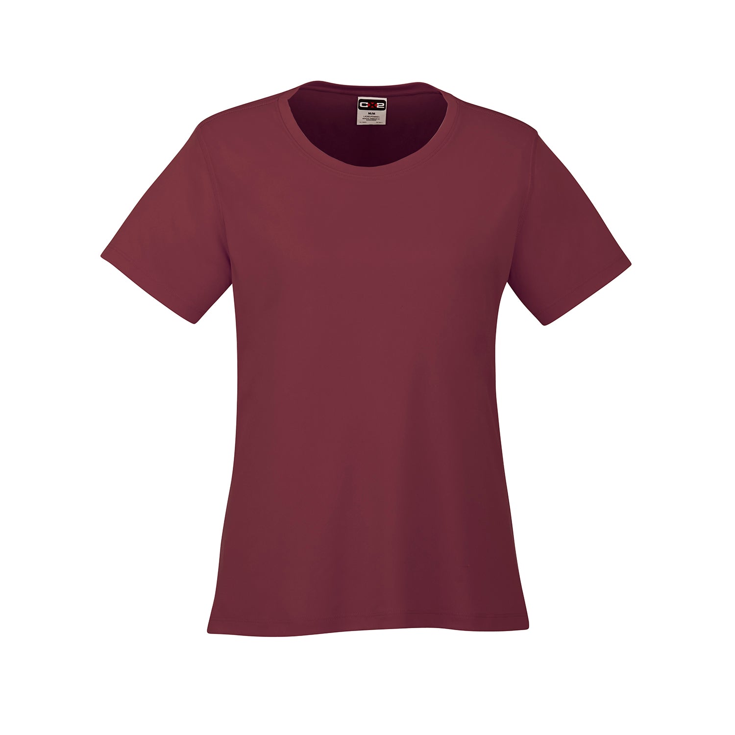 S05936 - Coast - Ladies Crew Neck Polyester Tee Maroon 5936 __label:NEW COLORS CX2 dry fit dryfit l350 Ladies team tt11 Women
